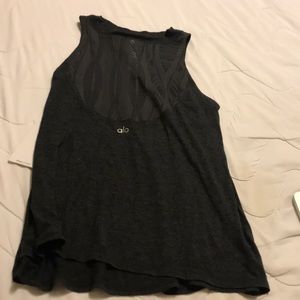 Alo yoga grey crest workout top